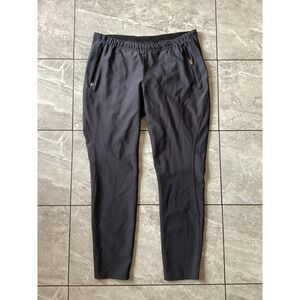 Patagonia Womens Gray Tapered Hiking Athletic Pants Sz M Drawstring Zip Pockets